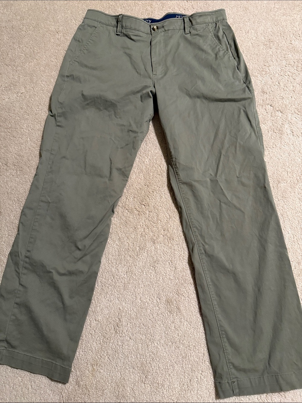 crown & ivy Olive Green Men's Chino Pants